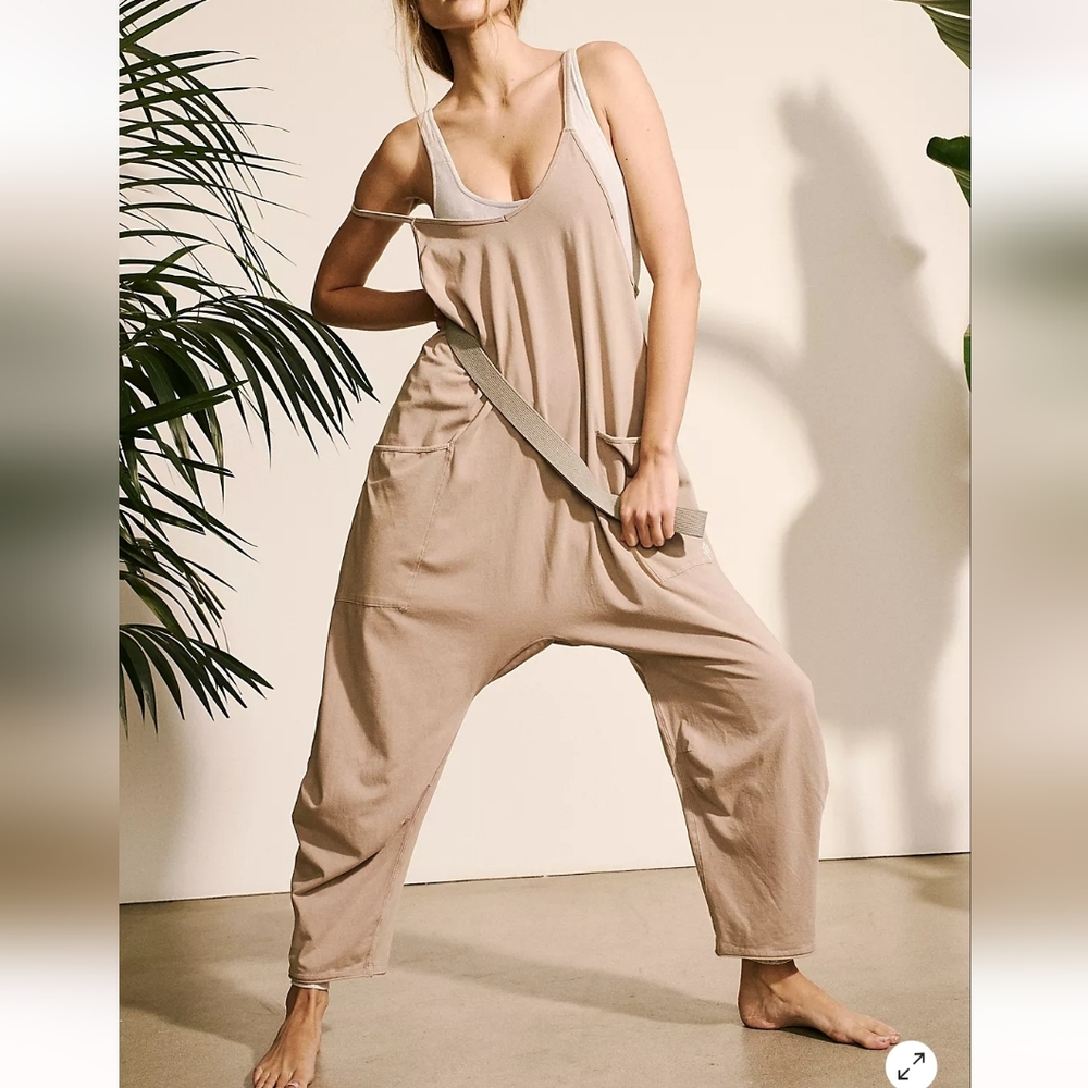 Free People Movement Hot Shot Onesie In Mocha Latte